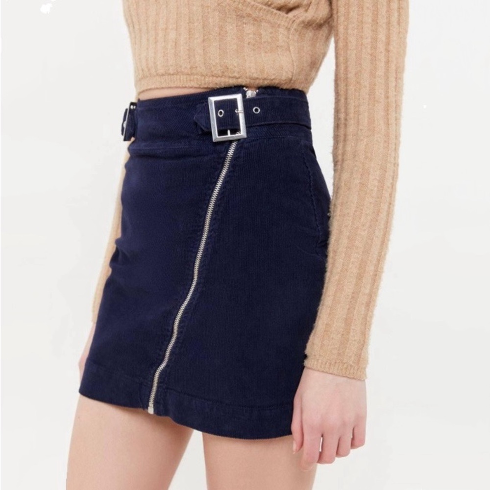 Urban Outfitters Harmony Corduroy Zip-Front Skirt